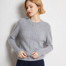 Load image into Gallery viewer, Autumn And Winter New Women&#39;s Slim Fit Casual Round Neck Knitted Wool Sweater Cashmere Sweater Women&#39;s Jumper Long Sleeve Sweate
