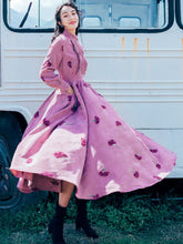 Load image into Gallery viewer, Autumn Bohemian Style Woman Corduroy Dress Vintage Embroidery Floral Elastic Waist Mori Girl Boho Dresses Retro Vestido Festa