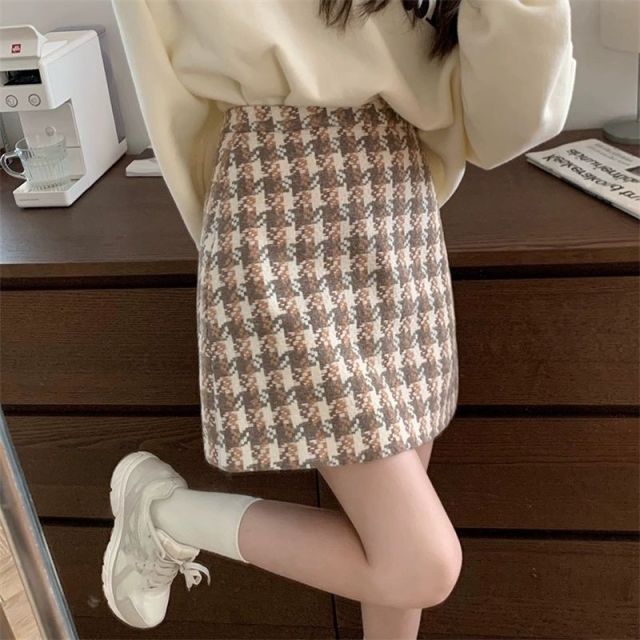 Autumn Elegant Kawaii Plaid Skirt Women  Y2K Sweet Party Mini Skirt Female Casual Korean Fashion Chic Short Skirt 2021 Winter