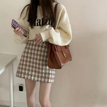 Load image into Gallery viewer, Autumn Elegant Kawaii Plaid Skirt Women  Y2K Sweet Party Mini Skirt Female Casual Korean Fashion Chic Short Skirt 2021 Winter