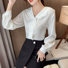 Load image into Gallery viewer, Autumn New Women Chiffon Shirt Fashion blusas mujer de moda 2021 Elegant Slim Office Lady Tops