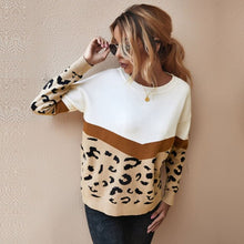Load image into Gallery viewer, Autumn Winter Fashion Leopard Knitted Sweater Women 2021 New Casual O-neck Full Sleeve Pullovers Top