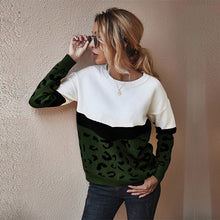 Load image into Gallery viewer, Autumn Winter Fashion Leopard Knitted Sweater Women 2021 New Casual O-neck Full Sleeve Pullovers Top