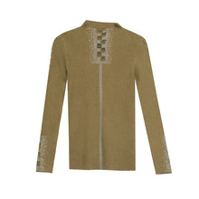 Load image into Gallery viewer, Autumn Winter New High Neck Sexy Hot Drilling Knitted Shirt Fashion Casual Long Sleeve Solid Color Women&#39;s T-Shirt