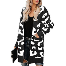 Load image into Gallery viewer, Autumn Winter New Products 2021 Sweater Women Mid-length Double Pocket Leopard Print Cardigan Long-sleeved Jacket Women&#39;s Jacket