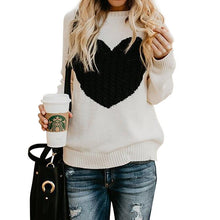 Load image into Gallery viewer, Autumn Winter New Style 2021 Women&#39;s Knitted Sweater Casual Loose Fashion Pullover Women&#39;s Plus Size Love Sweater Women