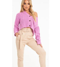 Load image into Gallery viewer, Autumn Women Cropped Cardigan Sweater Fall Knitwear Short Cardigan Long Sleeve Top Solid Color V-Neck Female Coat Cardigans