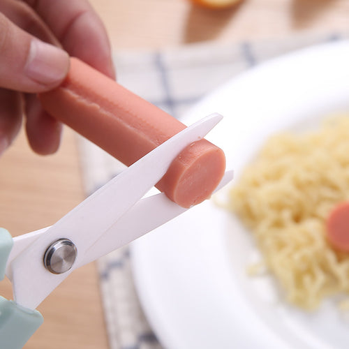 Baby food supplement scissors household baby food supplement tool portable kitchen vegetable deli ceramic shears