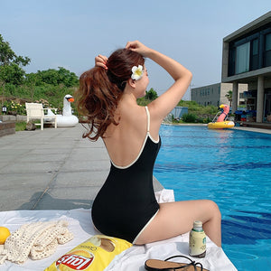 Backless Korean Style One Piece Swimwear Women Swimwear Push Up Swimsuit High Quality Bathing Suit sexy Monokini Beachwear 2020