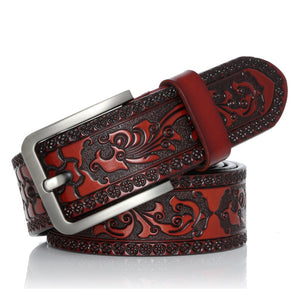 Belts For Men High Quality Cow Genuine Leather Designer Belt Male Fashion Classic Vintage Pin Buckle Strap For Cowboy Jeans