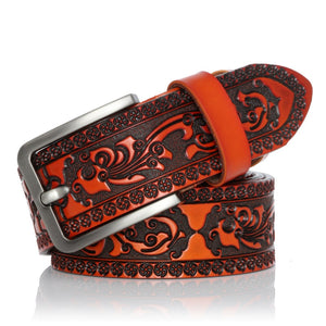 Belts For Men High Quality Cow Genuine Leather Designer Belt Male Fashion Classic Vintage Pin Buckle Strap For Cowboy Jeans
