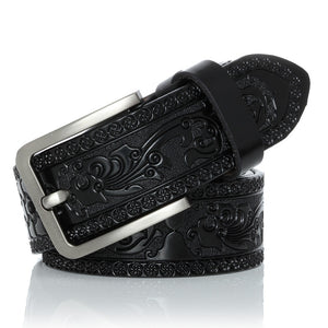 Belts For Men High Quality Cow Genuine Leather Designer Belt Male Fashion Classic Vintage Pin Buckle Strap For Cowboy Jeans