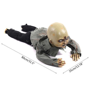 Best Animated Crawling Baby Zombie Scary Ghost Babies Doll Haunted Halloween Decor Props Supplies