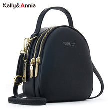 Load image into Gallery viewer, Big Capacity 3 Layer Women Backpack Fashion Small Backpack Ladies Shoulder Crossbody Bag Soft Leather Female Mini Bolsa