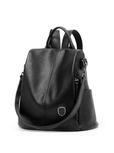 Big handbag new leather head layer cowhide backpack women&#39;s multifunctional backpack