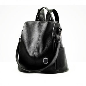 Big handbag new leather head layer cowhide backpack women&#39;s multifunctional backpack