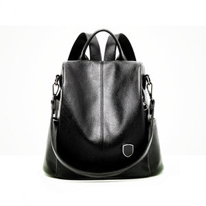 Big handbag new leather head layer cowhide backpack women&#39;s multifunctional backpack