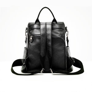 Big handbag new leather head layer cowhide backpack women&#39;s multifunctional backpack