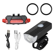 Load image into Gallery viewer, Bike Bicycle Light USB LED Rechargeable Set Mountain Cycle Front Back Headlight Lamp Flashlight