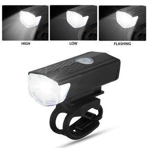 Bike Bicycle Light USB LED Rechargeable Set Mountain Cycle Front Back Headlight Lamp Flashlight