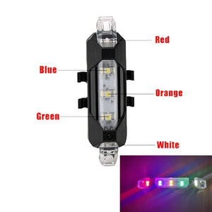 Bike Bicycle light Rechargeable LED Taillight USB Rear Tail Safety Warning Cycling light Portable Flash Light Super Bright