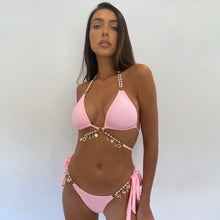 Load image into Gallery viewer, Bikini 2021 New Sexy Pearl Crystal Swimwear Women Swimsuit Female Push Up Biquini Brazilian Bathing Suit Beachwear Swimming Suit