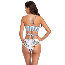 Load image into Gallery viewer, Bikini new swimsuit European and American split print swimsuit feminine bikini swimsuit high waisted  bathing suits for woman