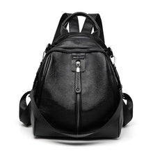 Load image into Gallery viewer, Black Backpack for Women Genuine Leather Cowhide Bagback Girl Commuter Bags Small Cute Travel Bag 2023 New Fashion Design Luxury