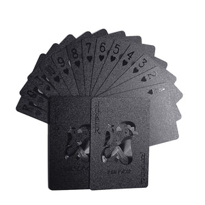 Black Poker Cards 3D-Printing Diamond Porker Deck Waterproof Plastic PVC Casino Playing Cards 87*57mm