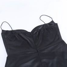 Load image into Gallery viewer, Black Sexy Bodycon Silk Dress Women Backless Slip Satin Dress Spaghetti Strap Hight Split Summer Elegant Party Long Dresses 2021