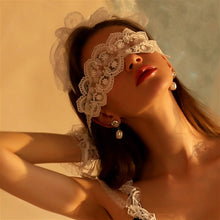 Load image into Gallery viewer, Black White Lace Transparent Erotic Accessories Bandage Strap Eye Covers Eye Masks Women Sexy Lingerie Cosplay Costumes