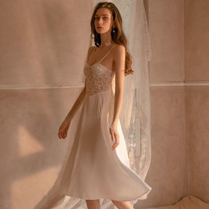 Black Women Pajamas Lace Hollow Long Dress Woman White Sling Satin Sexy Woman Nightie Sling Sleepwear Hollow Halter Sexy Dress
