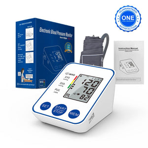 Blood Pressure Monitor Upper Arm Automatic Digital Blood Pressure Monitor Cuff Home BP Sphygmomanometers with Large LCD Display