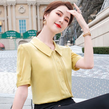 Load image into Gallery viewer, Blouse Women 2021 Summer Chiffon Shirts Blouse Tops Fashion Casual  Loose short  sleeve Blouses Femme Blusa plus size