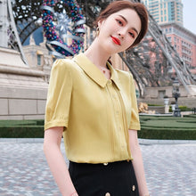 Load image into Gallery viewer, Blouse Women 2021 Summer Chiffon Shirts Blouse Tops Fashion Casual  Loose short  sleeve Blouses Femme Blusa plus size