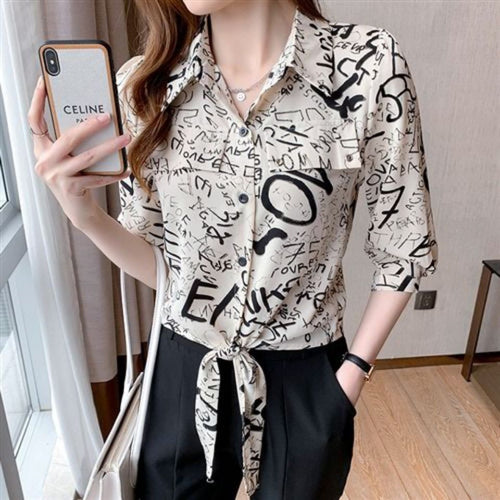 Blouse Women 2021 Summer Chiffon Shirts Blouse Tops Fashion Elegant Casual V-Neck Loose short  sleeve Blouses party Femme Blusa