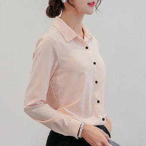 Blouse Women Chiffon Office Career Shirts Tops 2018 Fashion Casual Long Sleeve Blouses Femme Blusa