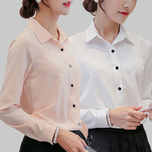 Load image into Gallery viewer, Blouse Women Chiffon Office Career Shirts Tops 2018 Fashion Casual Long Sleeve Blouses Femme Blusa