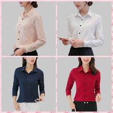 Load image into Gallery viewer, Blouse Women Chiffon Office Career Shirts Tops 2018 Fashion Casual Long Sleeve Blouses Femme Blusa