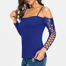 Load image into Gallery viewer, Blouse Women V Neck Shrot Sleeve Shirts Summer Elegant Office Ladies Slim Fit Off Shoulder Solid Color Womens Sexy Tops