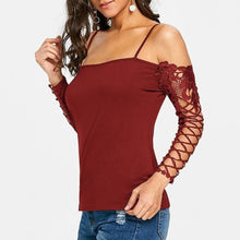 Load image into Gallery viewer, Blouse Women V Neck Shrot Sleeve Shirts Summer Elegant Office Ladies Slim Fit Off Shoulder Solid Color Womens Sexy Tops