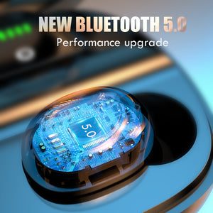 Bluetooth Wireless Headphones with Microphone Sports Waterproof Bluetooth Earphones HIFI Stereo Noise Cancelling Headset Earbuds