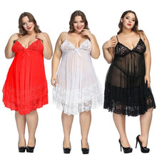 Load image into Gallery viewer, Bodysuit Plus Size Clothing Sexy Lingerie Sexy Suspender Nightdress Plus Size Pajamas Dresses for Women Экзотические костюмы