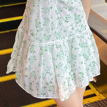 Load image into Gallery viewer, Bohemian Sweet Fashion Short Sleeve Women Chiffon Dress Embroidery Floral Sexy Elegant Office Ladies Summer Beach Vestidos 2021