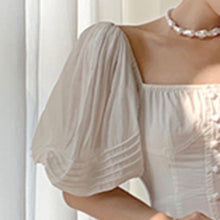 Load image into Gallery viewer, Bohemian Vintage Puff Sleeve White Long Robe Women Summer Elegant Party Dresses Fashion Square Collar Vacation Vestidos De Mujer