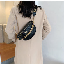 Load image into Gallery viewer, Bolsa de cintura pequena de couro pu, pochete feminina 2021, cinto de viagem