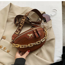 Load image into Gallery viewer, Bolsa de cintura pequena de couro pu, pochete feminina 2021, cinto de viagem