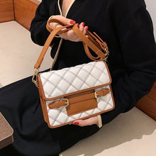 Load image into Gallery viewer, Bolsa de couro pu com aba, pequena bolsa crossbody feminina fashion de marca bolsas de ombro feminina, bolsa mensageiro de viage