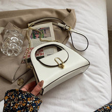 Load image into Gallery viewer, Bolsa de mão de luxo com alça curta, em couro pu, cor sólida, para mulheres, shopper de tendências,  bolsa de ombro mensage