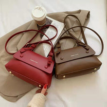Load image into Gallery viewer, Bolsa de mão feminina com design de couro, bolsa de ombro em couro pu de qualidade, moda feminina, nova,